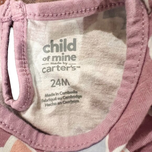 Child of‎ Mine by Carter's Sz 24 M Jumper Purple Floral Multicolor Snaps Romper - Picture 8 of 9
